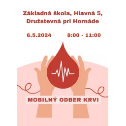 Mobilný odber krvi: 06.05.2024