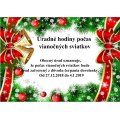 Úradné hodiny počas vianočných sviatkov