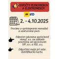 Odpočty plynomerov a elektromerov: 02. - 04.10.2025
