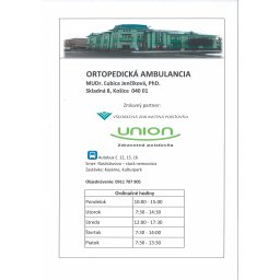 Ortopedická ambulancia - Skladná 8, Košice