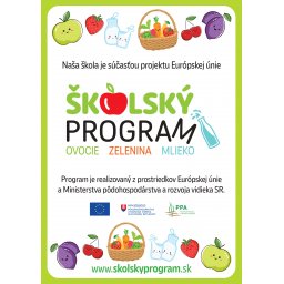 Zapojenie MŠ Sokoľ do ŠKOLSKÉHO PROGRAMU OVOCIE, ZELENINA, MLIEKO