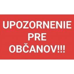 Upozornenie pre občanov!!!