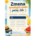 Zmena úradných hodín - Obecný úrad Sokoľ: 01.07.2026 - 31.08.2026
