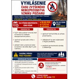 Vyhlásenie času zvýšeného nebezpečenstva vzniku požiaru