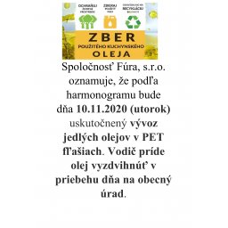 Vývoz jedlých olejov - 10.11.2020