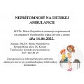 Neprítomnosť na detskej ambulancii 14.04.2022