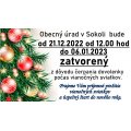Zatvorený obecný úrad: 21.12.2022 - 06.01.2023